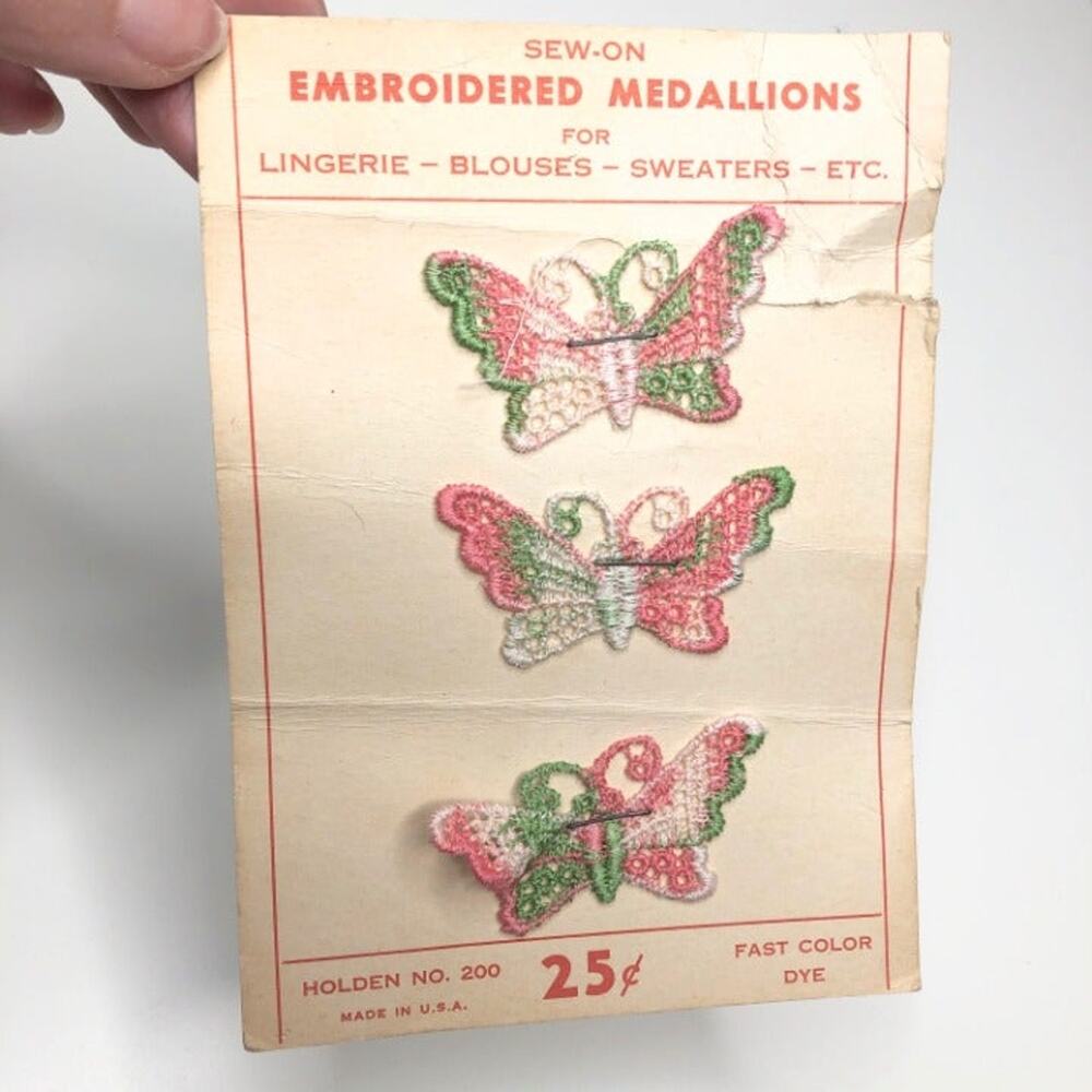 Vintage Holden Embroidered Sew-On Medallions